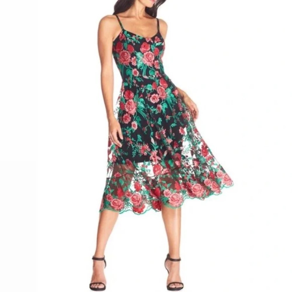Dress the Population Uma Floral Embroidered Dress-NWT